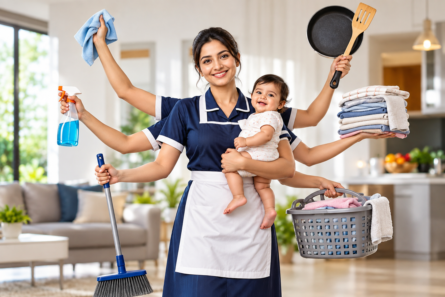 Live-in all-rounder and custom domestic help in Delhi